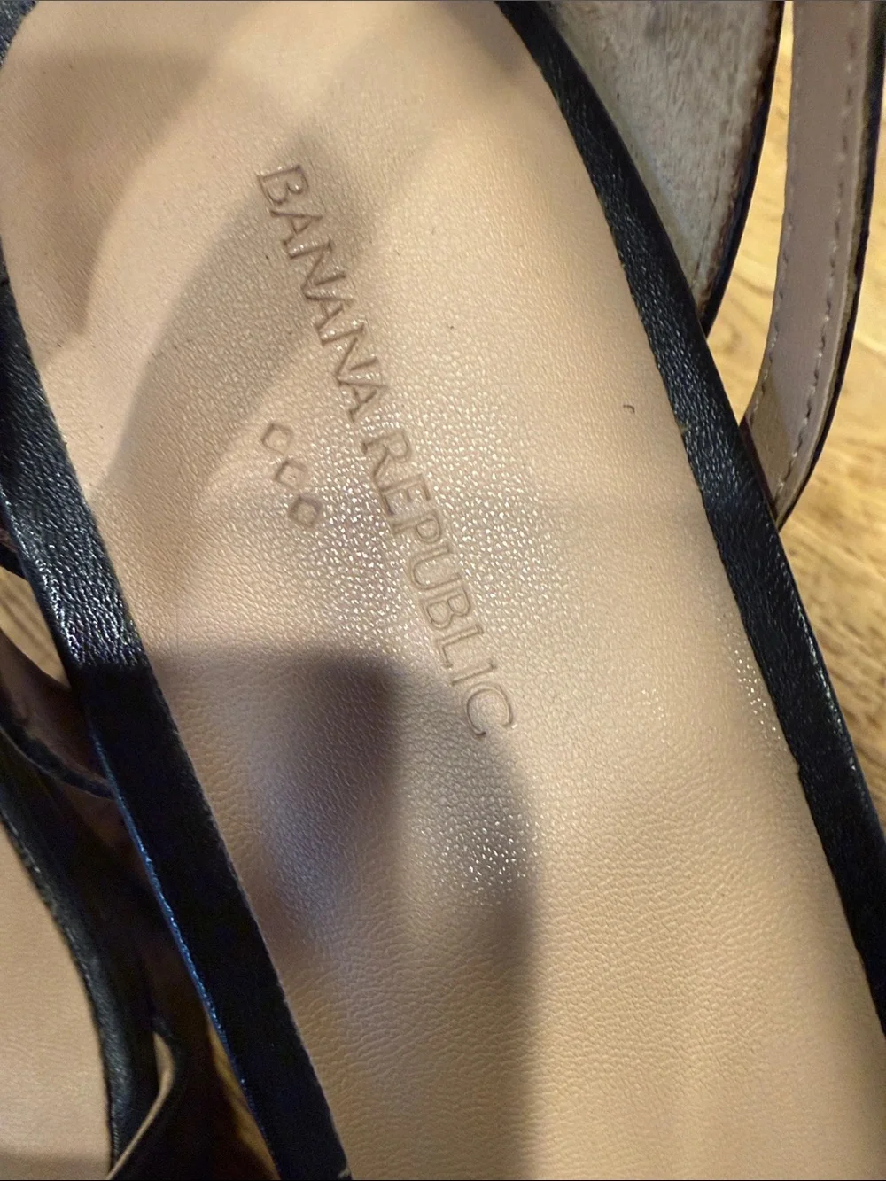 Banana Republic Black Platform Block Heel Sandals